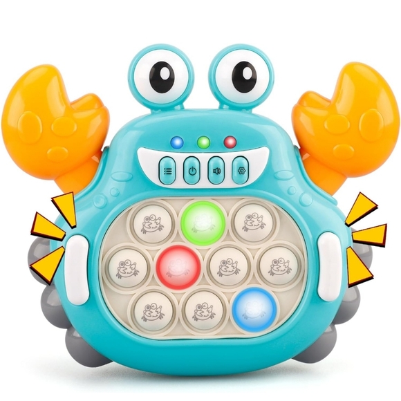 NWT Woopie Pop It Electronic Anti-Stress Arcade Game Crab - Picture 8 of 8